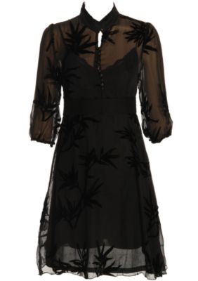 Traffic People Silk Devor Tea Dress 