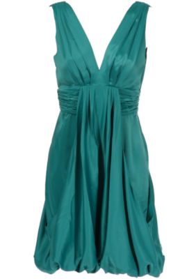 Traffic People Satin Deep V Band Dress 